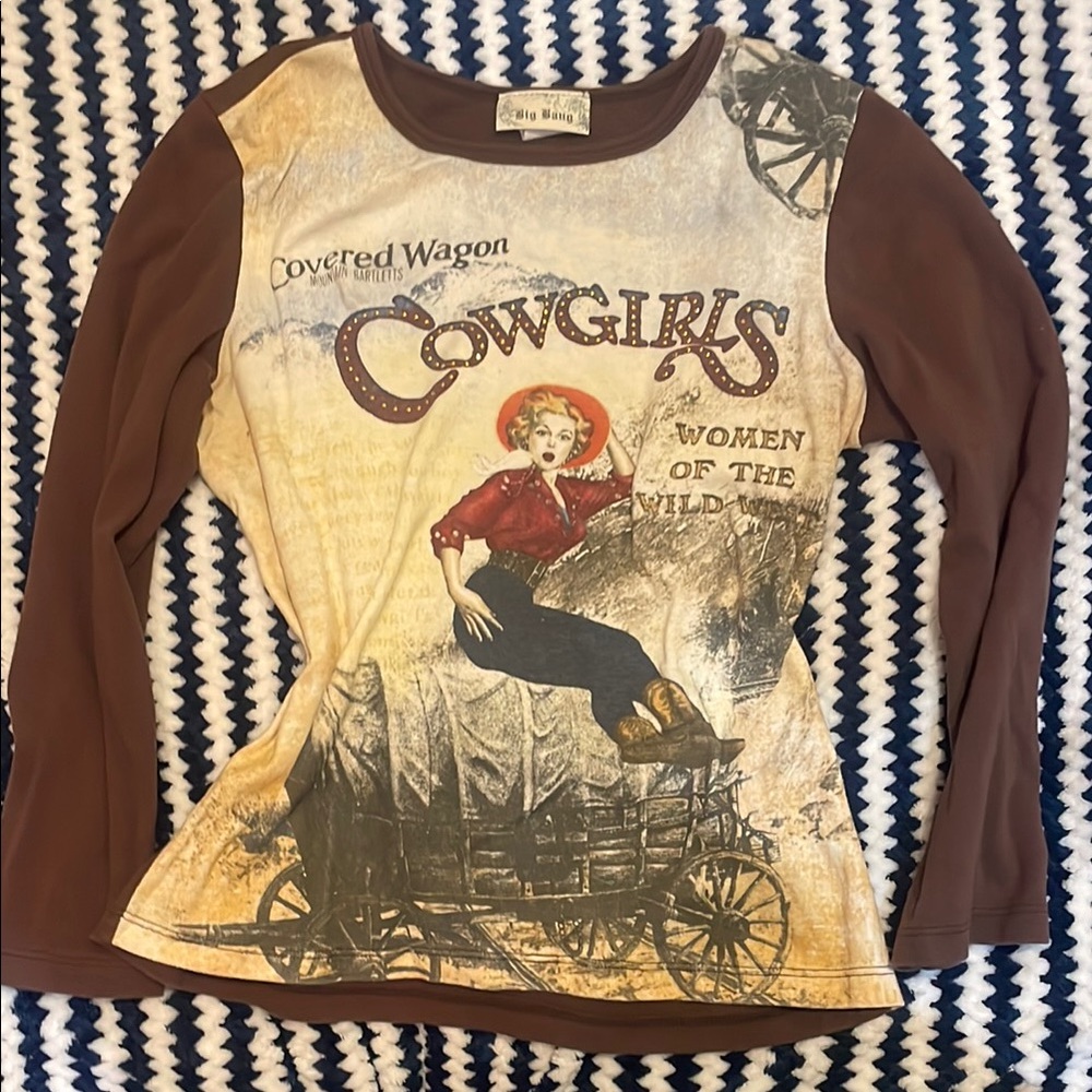 Cowgirl Graphic Long Sleeve Top